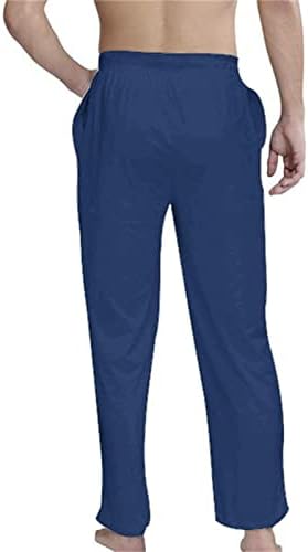 Jeshifangjiusu masculino algodão solto calça casual calça leve cintura elástica Yoga Beach Pants Solid Sports