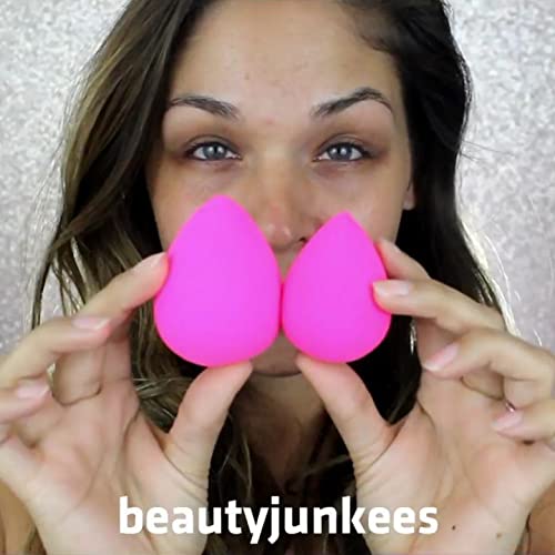 BELAÇÃO Junkees Makeup Sponge Blender - Pink Egg Foundation Makeup Sponge, esponjas de mistura
