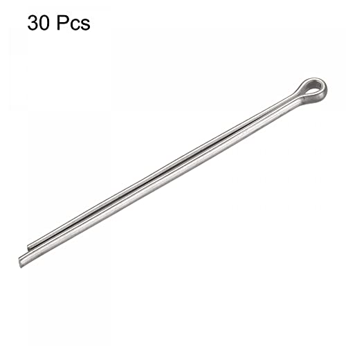 UXCELL 304 pinos de aço inoxidável de aço inoxidável, ajuste de fixador de clipe de cabelo de 4 mm x 80mm para