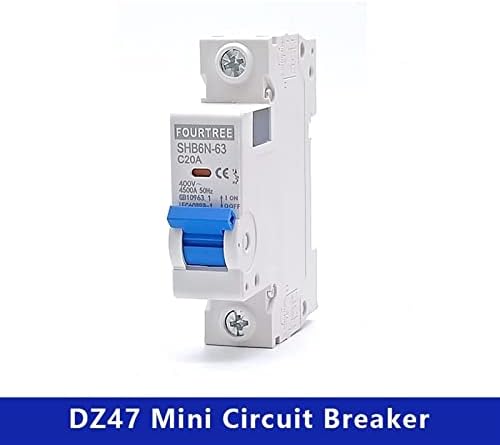 Ahafei 1pcs 1 pólo 230V ~ CTYPE Mini Cutuction Breaker Miniature Housed Housed Switch MCB Montagem de