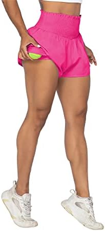 SUNSZEL MULHERM BIKERS SHORTS com bolsos de cintura alta com shorts de corrida com linear shorts atléticos