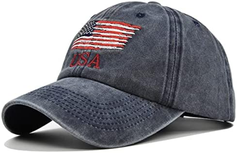 Capace de beisebol da American Flag para homens, tamanho clássico de baixo perfil ajustável