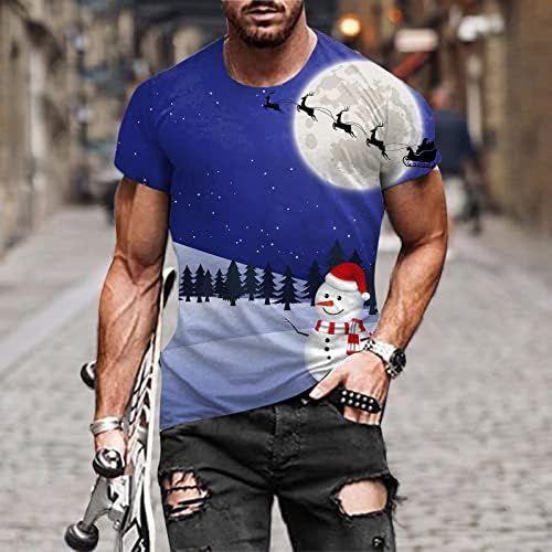 XXBR Christmas Soldier masculino Manga curta Camisetas músculos Slim Fit Party Designer Tops Xmas