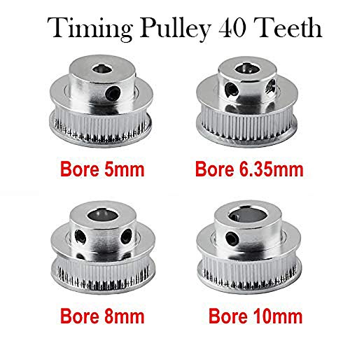 Polia de correia de cronometragem GT2 de alumínio 30/36/40/48/60 dentes de dentes 6/10 mm sem dente/com dente
