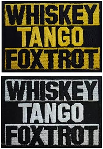 Whisky Tango Foxtrot Funny Emblem Patch Hook e Loop Morale Tactical Aplique Apertador Militar