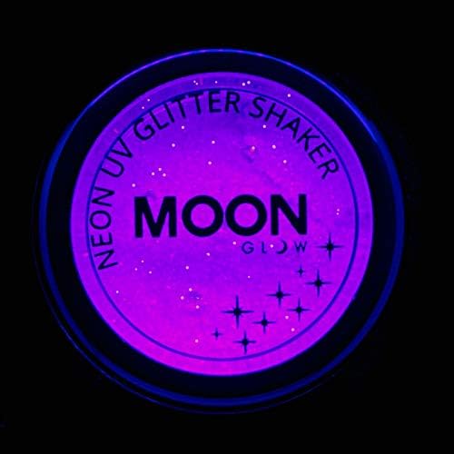Lua Glow - Blacklight Neon UV Glitter Shaker 5g / 0,18 oz Amarelo dourado - brilha intensamente sob luzes