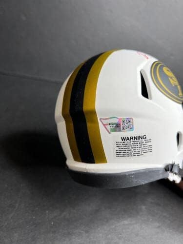 Raheem Mostert São Francisco 49ers assinou os fanáticos de capacete B424785 - Mini capacetes autografados da