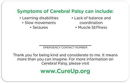 Cartão de assistência de paralisia cerebral 3 PCs