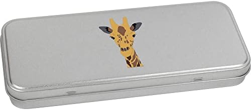 Azeeda 'Giraffe Head' Metal Articled Stationery Tin / Storage Box