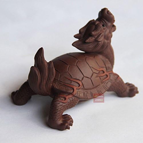 Decoração de argila roxa e chinesa de argila zisha de dragão artesanal Turtle Zi Ni Tea Pet