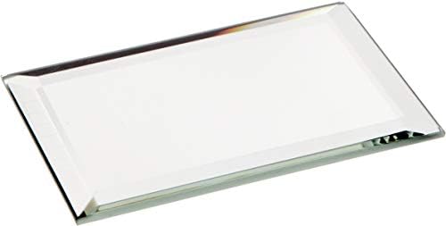 Plymor Retângulo de 3 mm espelho de vidro chanfrado, 2 polegadas x 3 polegadas