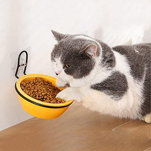Tigela de alimentação de gato dorakitten elevada - tigela de cão de parede tigela redonda de porcelana