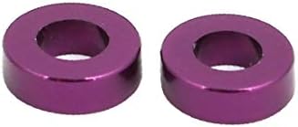 X-Dree 10pcs de 2 mm de espessura m3 liga de alumínio Fende_r Prazia de parafuso Purple (10pcs 2mm Espesor M3 Aleación