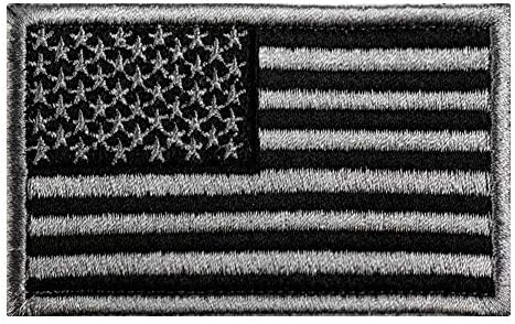 Startaike Bundle 6 PCs Tactical Military Velcro Moral Patch Definir bandeira dos EUA Apliques bordados