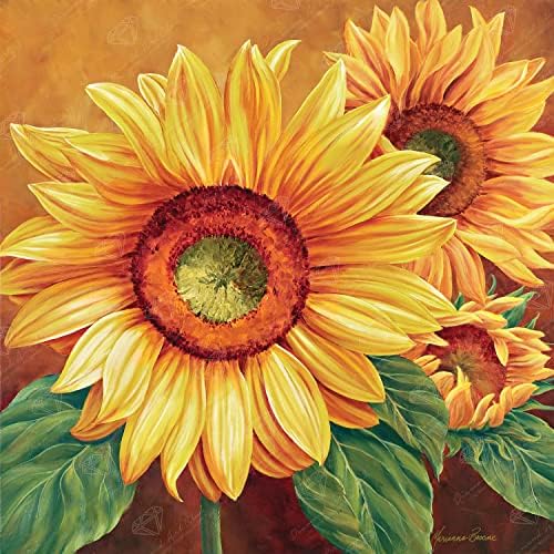 Diamond Art Club We Are Sun Floral Sunflower Diamond Painting Kit, 13 x 13