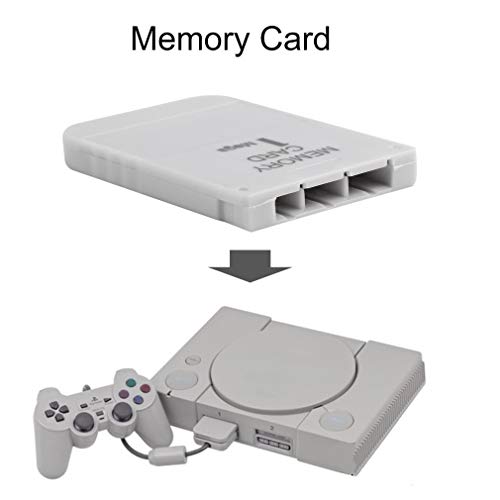 PS1 Memory Card 1 Mega Memory Card para PlayStation 1 One PS1 PSX Game útil Prática Acessível Branco