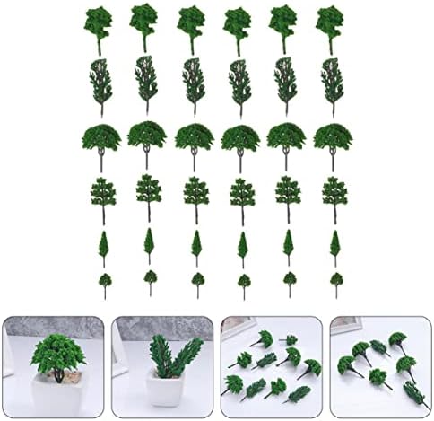 Toyvian Plants Decor 140 PCs Modelo Trees Treine árvores de cenário Modelo de árvore de árvores