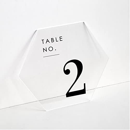 Uniqooo 7 polegadas de linhagem hexagona de 7 polegadas, mesa de casamento, cartão e presente,