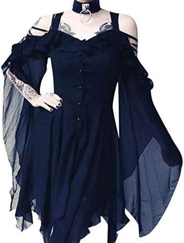 Vestido Midi Midi Moda feminina Moda larga de manga longa do ombro vintage e vestido de festa