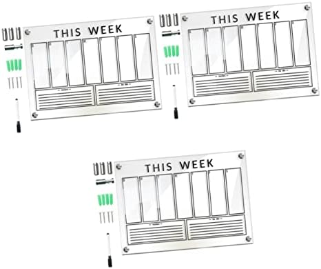 STOBOK 3 Conjuntos Notas Apagam para Week Memorando Marcador Reutilizável Planejamento Real e geladeira em