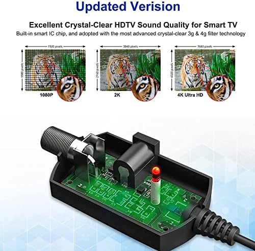 Mymax Indoor TV Antenna para TV inteligente digital, Ly-HB05 TV Antena Switch Amplifier Signal Booster