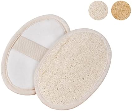 Esponja bytelive loofah, esponjas de esfoliação multiuso para cozinha e banheiro, branco+cor natural