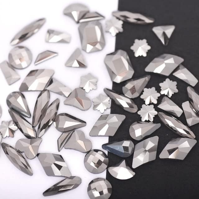 Decorações de diamante de cristal de pregos de 50 pcs/bolsa