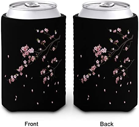 Blossoms de cerejeira rosa mangas de xícara reutilizáveis ​​portador de xícara de café gelado com