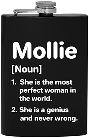 Definição de Mollie A mulher mais perfeita - 8 onças de quadril bebendo balão de álcool