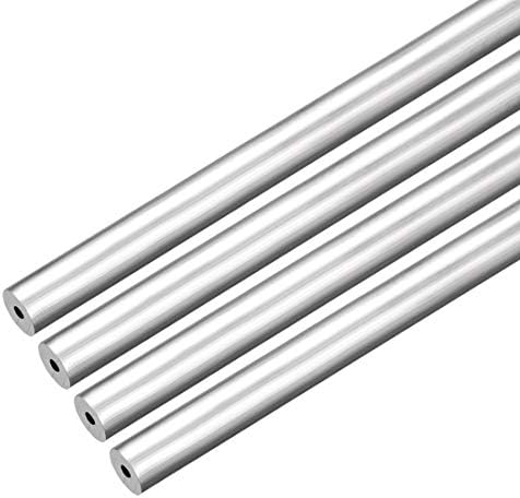 UXCELL 4PCS 6063 Tubos retos de alumínio redondo sem costura 1 pés de comprimento 0,351 polegadas ID 0,429 polegadas