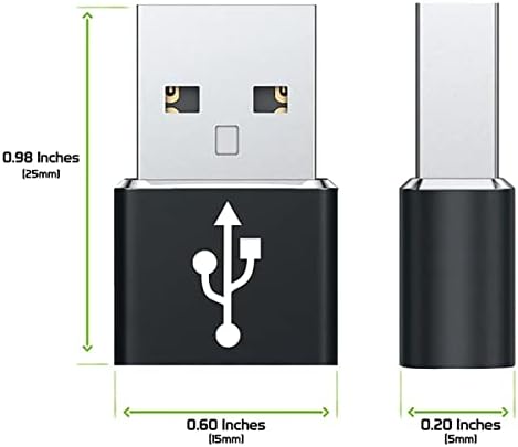 Usb-C fêmea para USB Adaptador rápido compatível com o seu meizu pro 6 plus para carregador, sincronização,