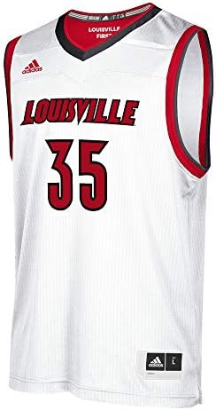 Adidas Louisville Cardinals NCAA 35 Jersey de basquete de réplica branca