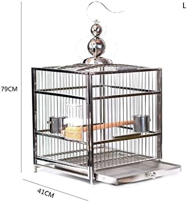 Razzum grande gaiola de pássaro tipo gaveta de aço inoxidável Cage
