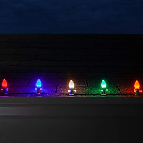 Opticore LED LIDADO LISO/OPAQUE MULTICOLOR COMERCIAL C7 Luzes de Natal, luzes de Natal ao ar livre,