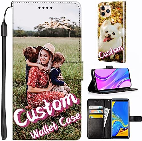 Caixa de telefone de carteira de couro de photo de gift de punho único com capa com capa de flip de kickstand
