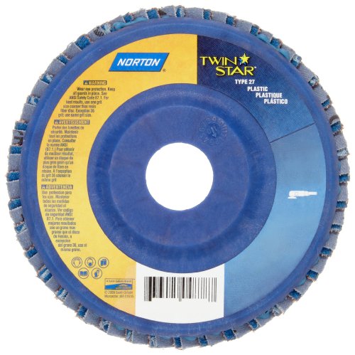 Norton redheat abrasivo disco, tipo 27, orifício redondo, apoio de plástico, alumina de cerâmica/zircônia,