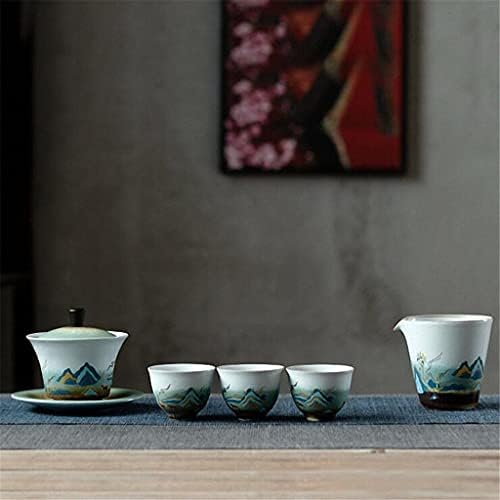 Walnuta estilo japonês Celadon Cerâmica Conjunto de chá de cenas Criativo Conjuntos de chá criativos