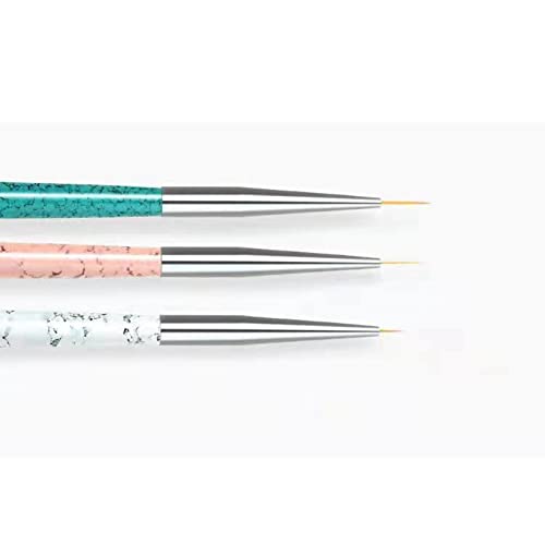 Conjunto de pincéis de arte na unha 3pcs Manicure Lápis Pintura de pintura Manicure Pen Line Line