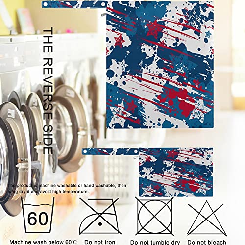 VISESUNNY Abstract American Star 2pcs Bolsa úmida com bolsos com zíper lavajulenta lavaável para viajar,