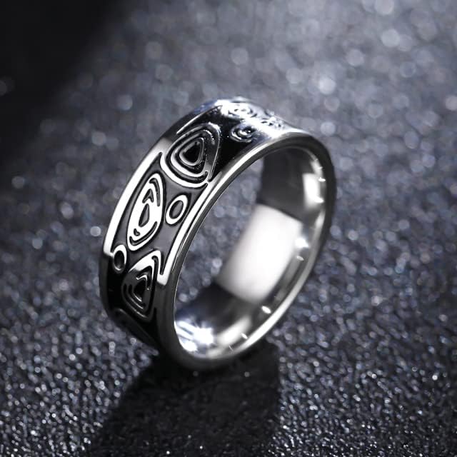 Zboro vintage 316l Ring para homens e mulheres nunca desaparecem do poder do Mantra Ring-87432