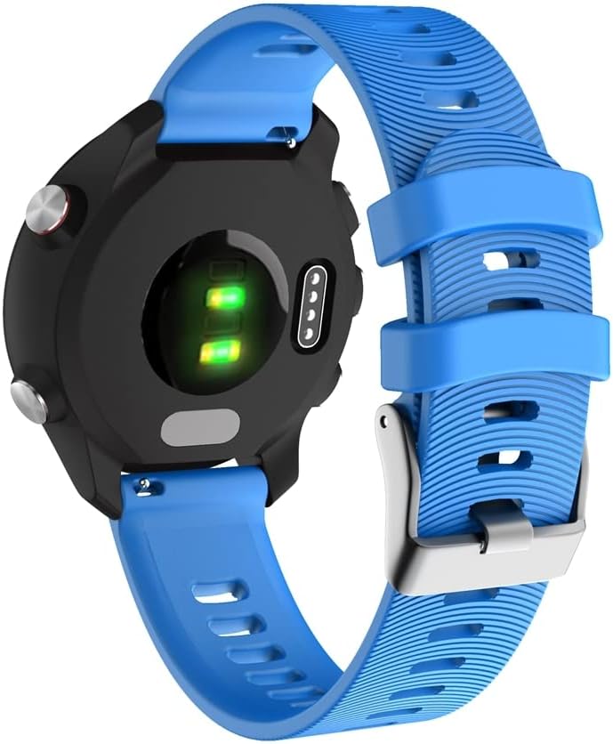 KDEGK 20mm Silicone Watch Band Strap for Garmin Forerunner 245 245m 645 Vivoativo 3 Vivomove HR Straça