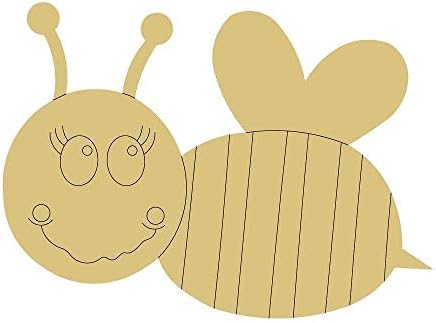 Design de abelhas por linhas Cutout inacabado Wood Primavera Verão Sonasal Animal Door Danger