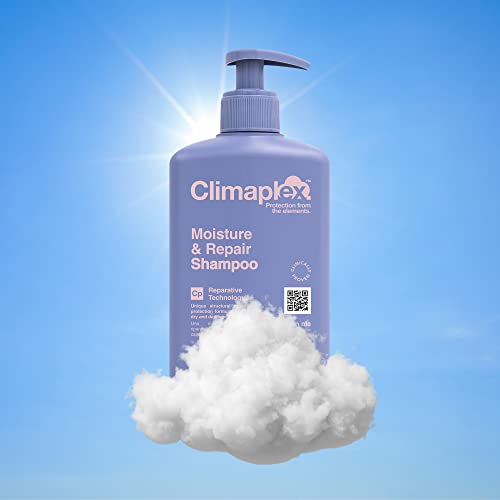 O shampoo de umidade e reparo do CLIMAPLEX - fórmula não gastadora e absorvente rapidamente - propriedades