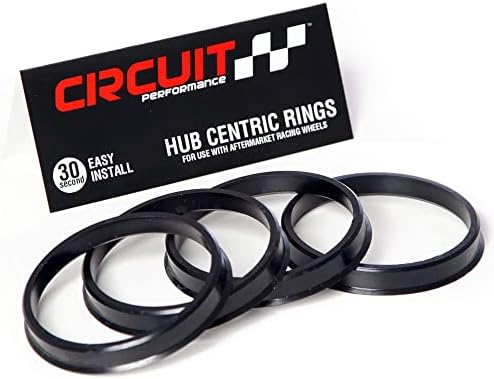 Anéis centrados no cubo de desempenho do circuito - 72,56 a 60,1 cubrings de nylon preto - compatível