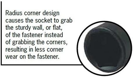 Sunex 28492 de 1/2 polegada de tração de 3/4 de polegada, soquete de impacto do protetor de roda de parede extra