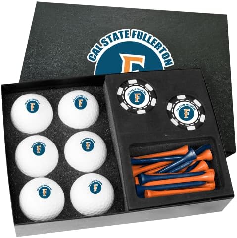 Venture Golf Cal State Fullerton Titans Presente Conjunto com chips de poker preto RD-1
