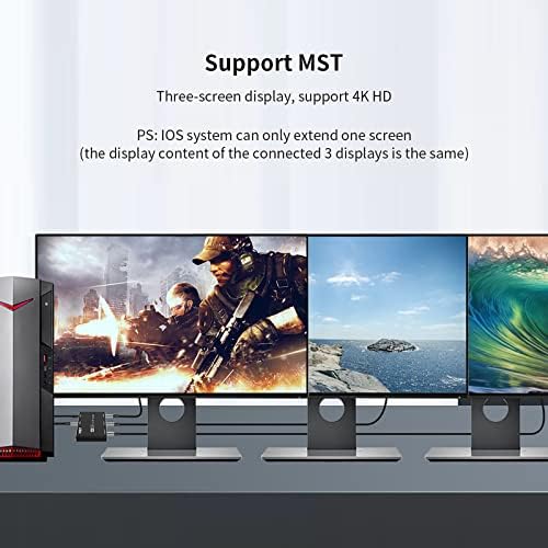 NAWEN 8K DisplayPort 1.4 MST Hub Splitter 1 em 3 OUT DP para DP Video Converter para placa de