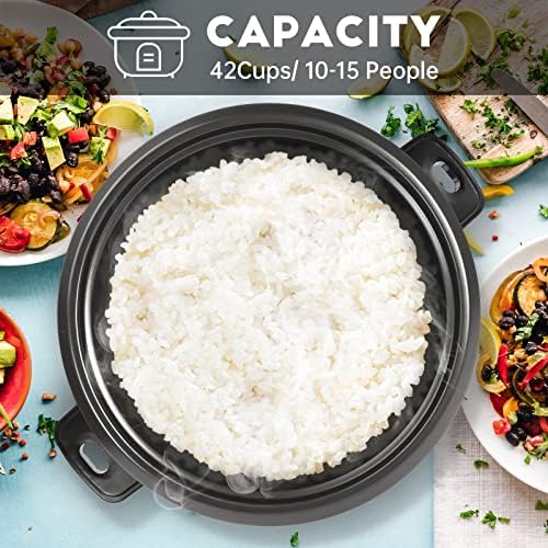 WantJoin Rice Cooker 10l Conectário Comercial Rice e Aquecedor 42 xícaras Capacidade para Família, Restaurante,