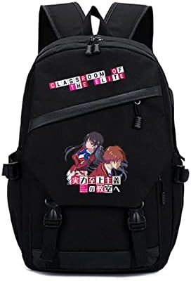 Isaikoy Anime aula Sala de aula da mochila Elite Bolsa de ombro Bolsa estudantil Bag do Daypack Satchel