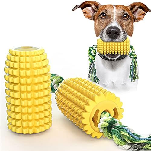 Brinquedo de mordida de cães de estimação de milho, inchaços molares horizontais e verticais projetados